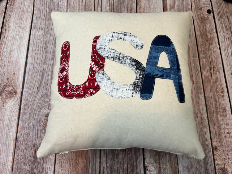 Patriotic Pillow Cover - USA