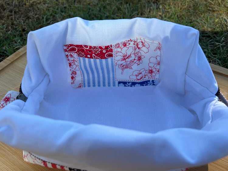 Patriotic Patchwork Quilted Boxed Pouch