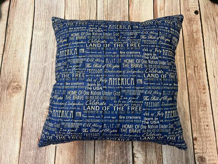 Patriotic Pillow Cover - Land of the Free