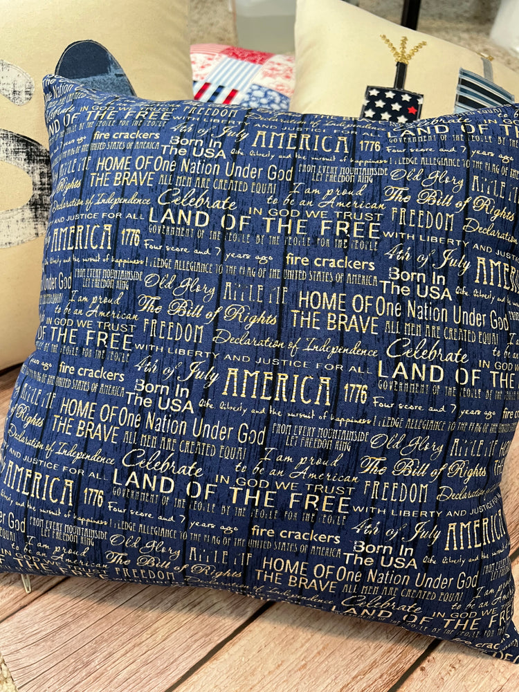 Patriotic Pillow Cover - Land of the Free