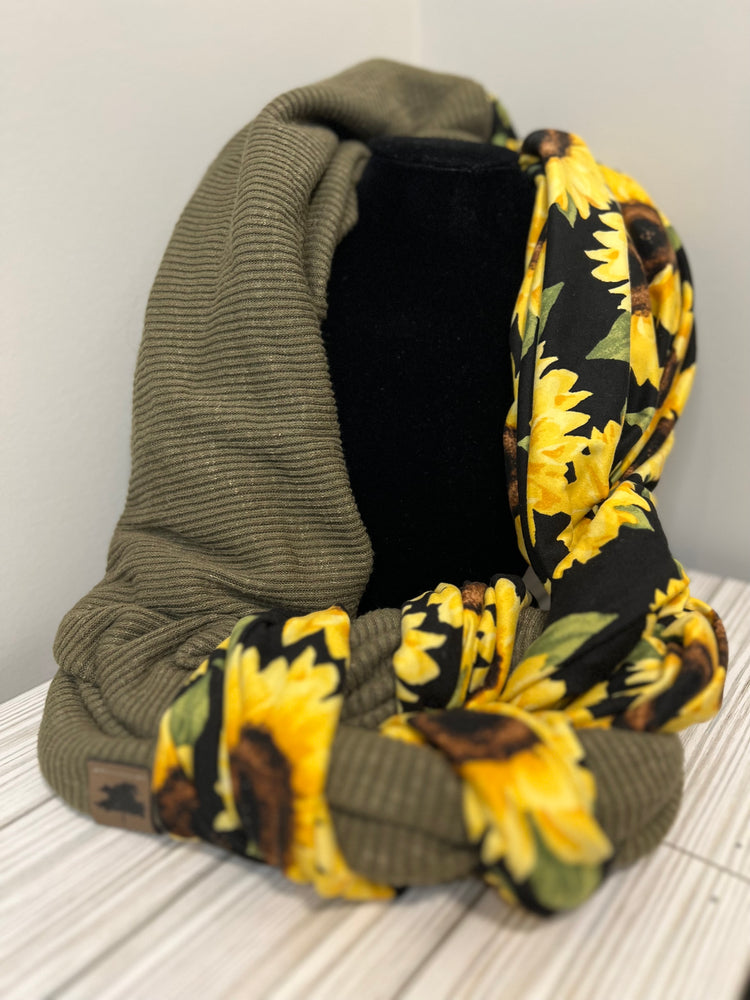 Sunflower/Olive Braided Scarf