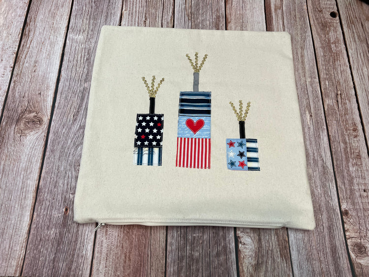 Patriotic Pillow Cover - Firecrackers