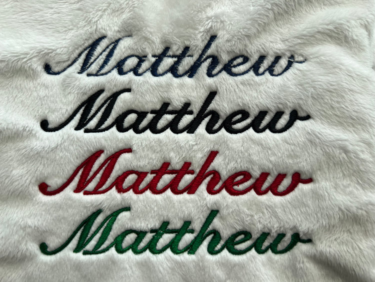 Add On - Embroidered Name - Cursive