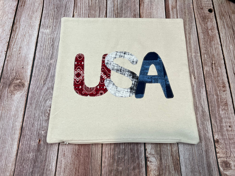Patriotic Pillow Cover - USA