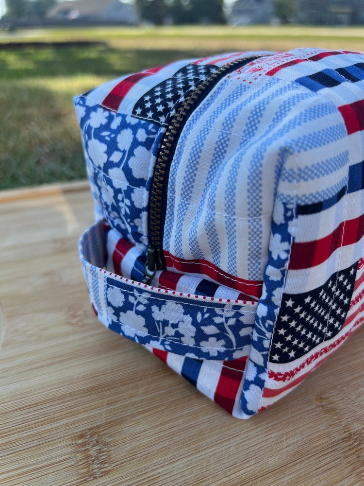 Patriotic Patchwork Quilted Boxed Pouch